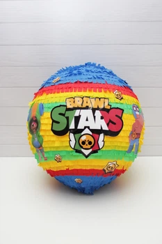 Піньята кругла Brawl stars різнобарвна