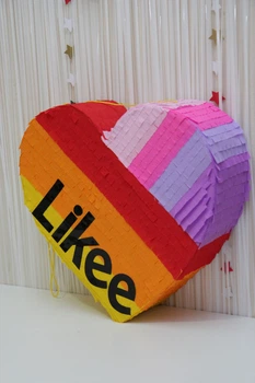Піньята Серце Likee 50 см різнобарвне
