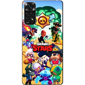 Чехол силиконовый бампер Candy для Xiaomi Redmi Note 11S / Note 11 с картинкой Brawl Stars Бравл Старс Силовая Лига Нокаут Леон Ворон