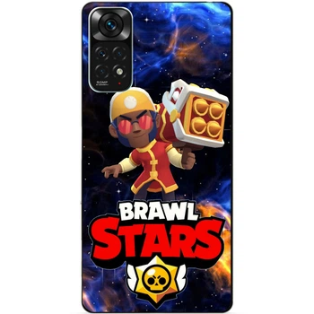 Чехол силиконовый бампер Candy для Xiaomi Redmi Note 11S / Note 11 с Героем Космический Brawl Stars Бравл Старс Брок