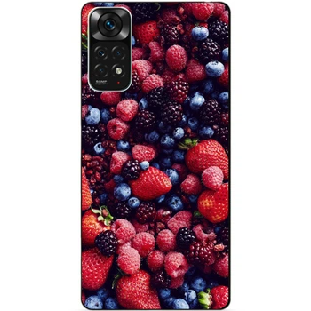 Чехол силиконовый бампер Candy для Xiaomi Redmi Note 11S / Note 11 с рисунком Ягоды