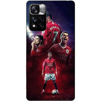 Силіконовий бампер чохол для Xiaomi Redmi Note 11 Pro Plus 5G з малюнком Ronaldo MU Роналдо