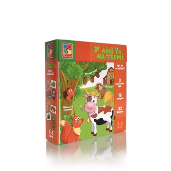 Мини-развивашка ассоциации Vladi Toys "В лесу и на ферме" VT1804-46(укр)