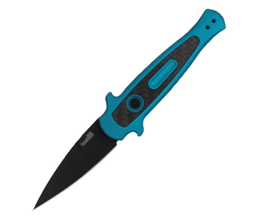 Складной Пружинный Нож Kershaw Launch 12 Auto Mini Stiletto Teal Синий 7125 TEALBLK
