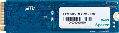 Dysk SSD Apacer AS2280P4 512GB NVMe M.2 2280 PCIe 3.0 x4 3D NAND TLC (AP512GAS2280P4-1)