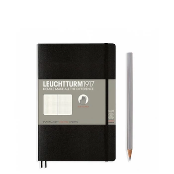 Блокнот Leuchtturm1917 Мягкая обложка Paperback B6 12,5х19 см Черный в точку (358291)