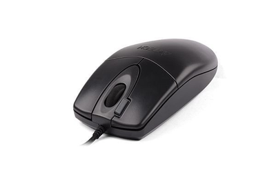 Мишь A4tech OP-620D USB Black. Мышка Афотек проводная черная для ПК с бесшумным кликом