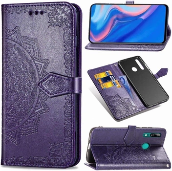 Чохол Vintage для Huawei P Smart Z книжка шкіра PU з візитницею фіолетовий
