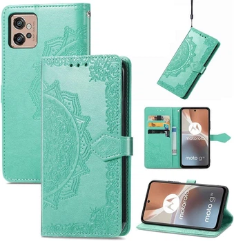 Чохол Vintage для Motorola Moto G32 книжка шкіра PU з візитницею бірюзовий