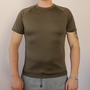 Армійська футболка з Coolpass військова (3ХL) однотонна базова тактична олива