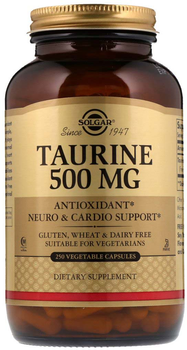 Suplement diety Solgar Taurine 500 mg 50 kapsułek (0033984027008)