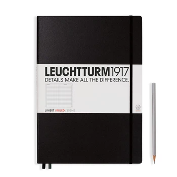 Блокнот Leuchtturm1917 MasterClassic A4+ 22,5х31,5 см Черный в линию (327150)