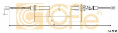 Трос ручника COFLE 106853 Opel Movano; Renault Master 3640000QAA, 4500251, 7700311217