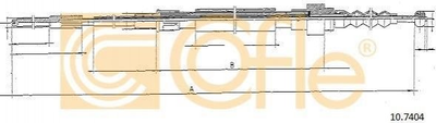 Трос ручника COFLE 107404 Volkswagen Golf 1GM609721