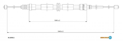 Трос ручника ADRIAUTO 4102921 Renault Megane 364000005R
