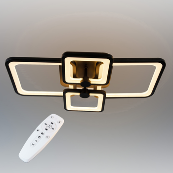 Потолочная LED люстра, светильник светодиодный черный Sunlight 5338/2+2
