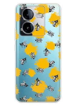 Прозорий силіконовий чохол iSwag Huawei Honor Play 8T з малюнком - Бджоли (ISHHP50P27)