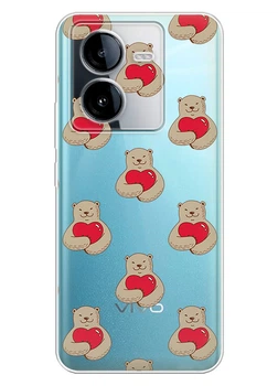 Прозорий силіконовий чохол iSwag для Huawei Honor Play 8T - Закохані ведмеді (ISHHP50P49)