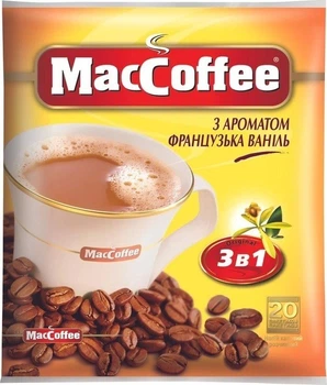 Кавовий напій 3в1 MacCoffee з ароматом французька ваніль 18 г x 20 шт