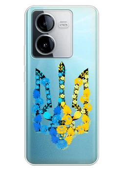 Huawei Honor Play 8T прозорий силіконовий чохол iSwag з українським дизайном - Герб України в кольорах (ISHHP50P83)