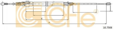 Трос ручника COFLE 107508 Skoda Octavia; Seat Leon, Toledo; Volkswagen Bora, Golf; Audi A3 1J0609721AD, 1J0609721AG, 1J0609721AQ