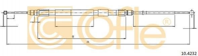 Трос ручника COFLE 104232 BMW 3 Series 34406760444, 34406769368, 47510S10E01