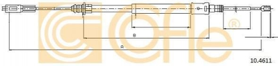 Трос ручника COFLE 104611 Citroen C5 4745R5