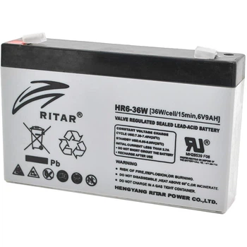Аккумулятор мультигелевый Ritar HR6-36W 6V 9 Ah AGM VRLA
