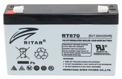 Аккумулятор мультигелевый Ritar RT670 6V 7 Ah AGM VRLA