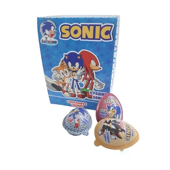 Пластикові яйця з солодощами та сюрпризом Sonic Сонік 12 шт