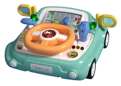Интерактивная игрушка Музыкальный Руль с коробкой передач Steering Wheel Бирюзовый