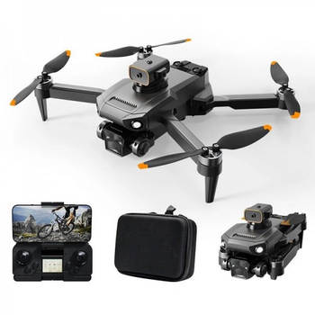 Квадрокоптер XKJ P8 Pro Black – дрон с 8K и HD камерами, GPS, FPV, предотвращение помех, до 2 км, до 20минут в кейсе