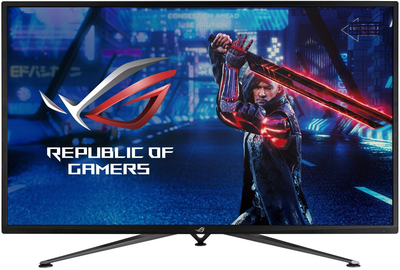 Монітор 43' Asus ROG Strix XG43UQ, Black, WLED, VA, 3840x2160 (16:9), 1 мс, 144 Гц, 750 кд/м², 4000:1, 178°/178°, DP/4xHDMI, 2xUSB 3.0, 2x10 Вт, DCI-P3 - 90% / sRGB - 125%, DisplayHDR 1000, FreeSync Premium Pro (90LM0590-B02170)