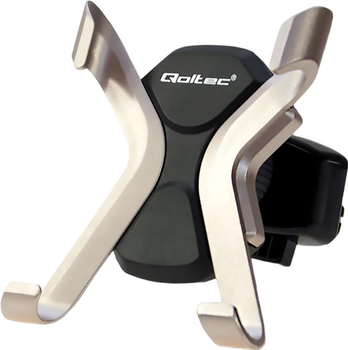 Автомобільний тримач Qoltec X-CS для вентиляційної решітки для смартфона 4.0 - 7.0" чорний-шампань (5901878512150)