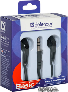 Навушники Defender Basic 610 Black (4714033636100)