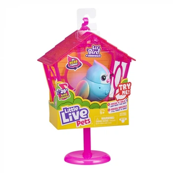 Говорящая птичка Moose Toys Little Live Pets Рейбоу Твитс со скворечником 26102