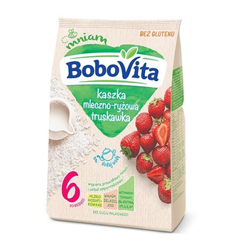 Молочна каша Bobovita рис полуниці з 6 міс. (46087)