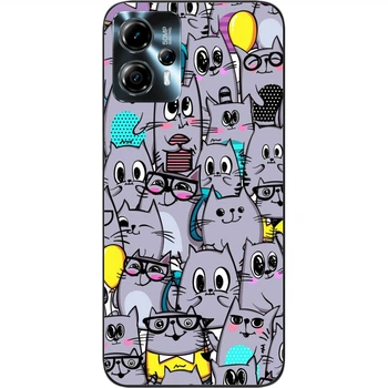 Силіконовий чохол SMTT для Motorola Moto G13 з зображенням Котики