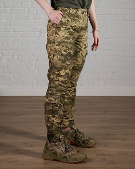 Жіночі військові штани тактичні ріп-стоп з флісовою підкладкою р. XL Піксель