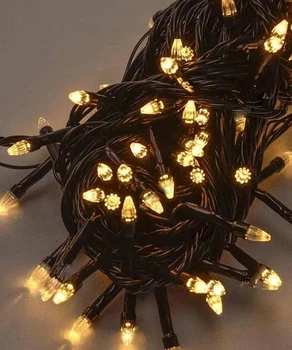 Світлодіодна гірлянда Конус 300 LED DL 15м на чорному проводі теплий білий SZ-1230-07