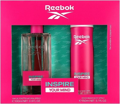 Zestaw damski Reebok Inspire Your Mind Woda toaletowa damska 100 ml + Dezodorant 150 ml (8436581946253)