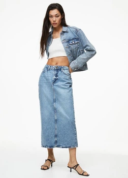 Джинсовая юбка синяя 40 1110116004 H&M