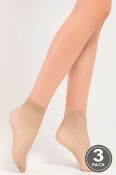 Носочки, 3 штуки Legs one size Бежевый (91790)