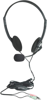 Słuchawki Manhattan Stereo Headset Czarny (0766623164429)