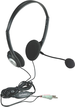 Słuchawki Manhattan Stereo Headset Czarny (0766623164429)