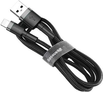 Kabel Baseus Cafule Cable USB for Lightning 2.4A 0.5M Czarny+Szary (CALKLF-AG1)