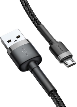 Kabel Baseus Cafule Cable USB for Micro 1.5A 2.0 m Szary/Czarny (CAMKLF-CG1)