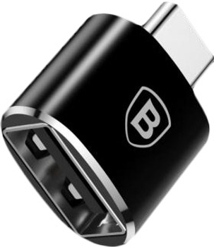Перехідник Baseus USB Female to Type-C Male Black (CATOTG-01)