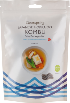 Водорості морські Clearspring Комбу Хоккайдо сушені 40 г (5021554001157)