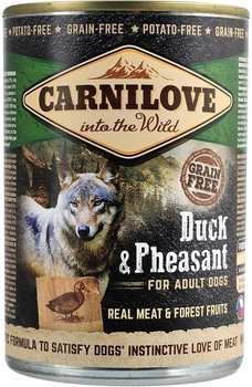 Вологий корм для собак Carnilove Dog k з качкою та фазаном